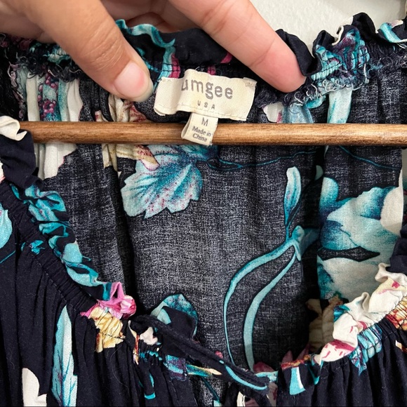 Umgee tropical floral babydoll dress with pockets size medium - Picture 3 of 7